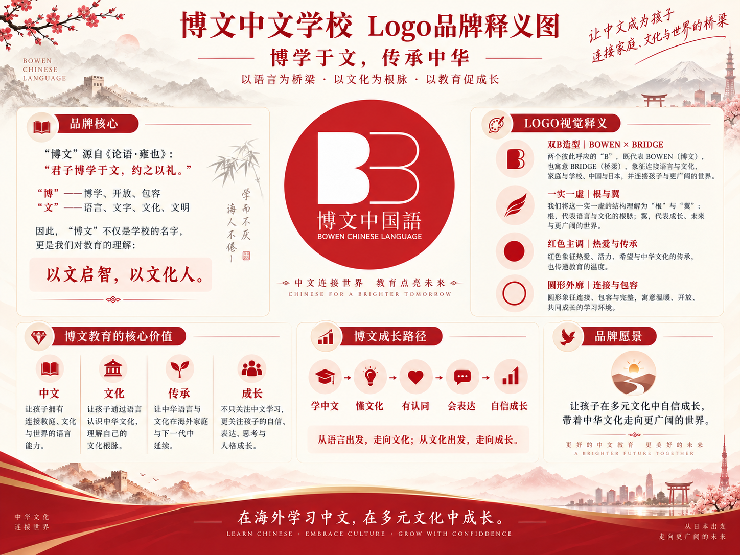 博文中文学校 Logo 设计说明