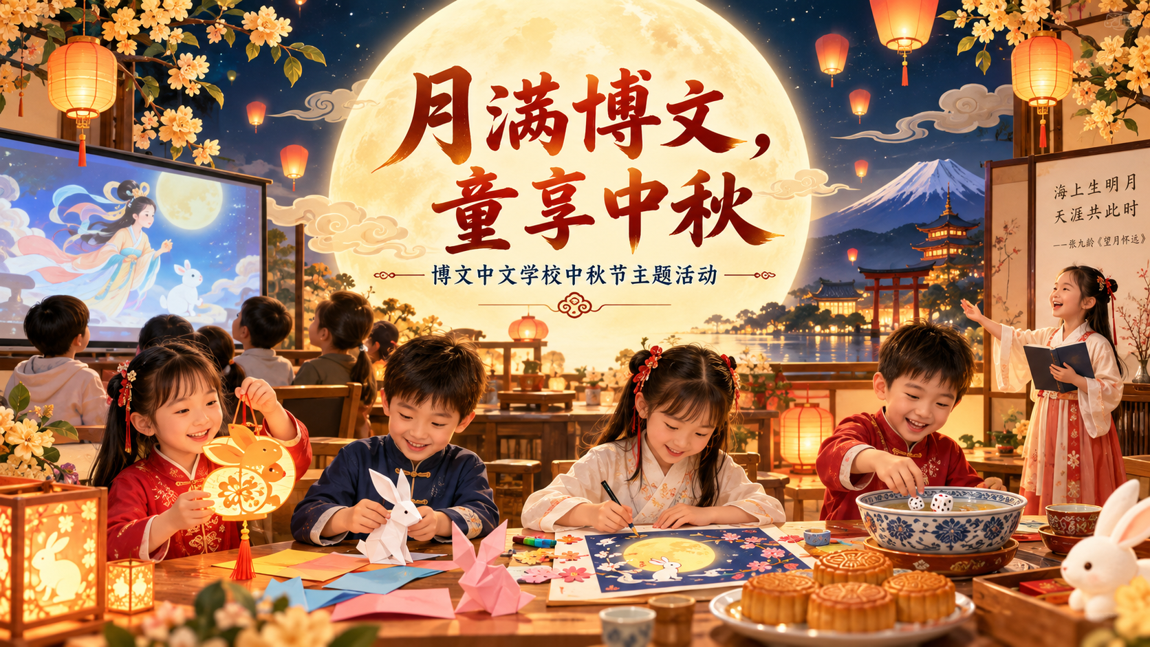 月满博文，童享中秋——博文中文学校中秋节主题活动