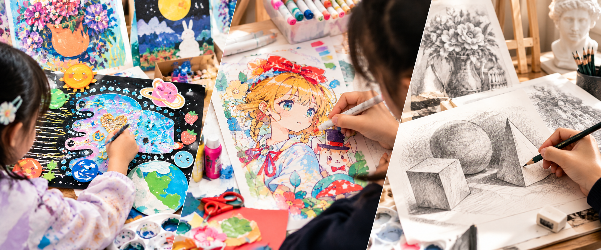 博文创意美术课堂与学生作品
